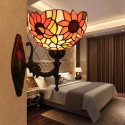 8 Inch European Stained Glass Sunflower Style Wall Light