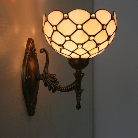 8 Inch European Stained Glass Wall Light