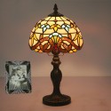 8 Inch European Stained Glass Baroque Style Table Lamp