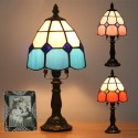 6 Inch Height: 12 Inch Mediterranean Stained Glass Table Lamp