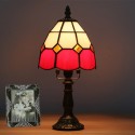 6 Inch Height: 12 Inch Mediterranean Stained Glass Table Lamp