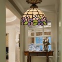 8 Inch European Stained Glass Flush Mount