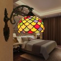 8 Inch European Stained Glass Wall Light