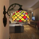 8 Inch European Stained Glass Wall Light