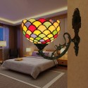 8 Inch European Stained Glass Wall Light