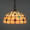 12 Inch European Stained Glass Pendant Light