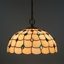 12 Inch European Stained Glass Pendant Light