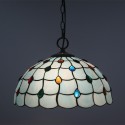 12 Inch European Stained Glass Pendant Light