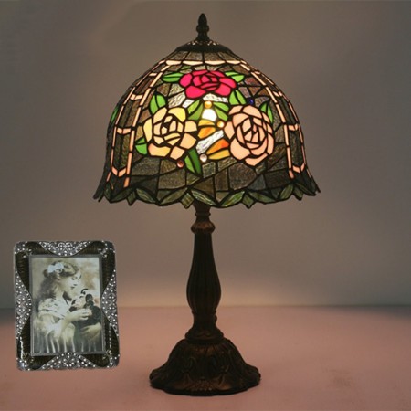 12 Inch European Stained Glass Table Lamp