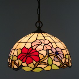 12 Inch European Stained Glass Pendant Light