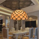 12 Inch European Stained Glass Pendant Light