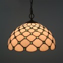 12 Inch European Stained Glass Pendant Light