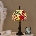 8 Inch European Stained Glass Hummingbird Style Table Lamp