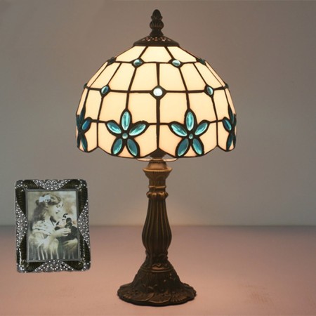 8 Inch European Stained Glass Table Lamp