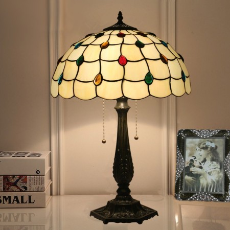 16 Inch European Stained Glass Table Lamp