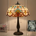 16 Inch European Stained Glass Baroque Style Table Lamp