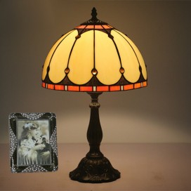 12 Inch European Stained Glass Table Lamp