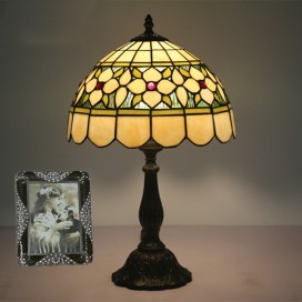 12 Inch European Stained Glass Table Lamp