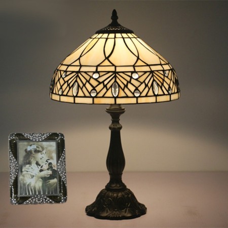 12 Inch European Stained Glass Table Lamp