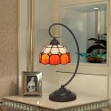 8 Inch Mediterranean Stained Glass Table Lamp