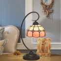 8 Inch Mediterranean Stained Glass Table Lamp