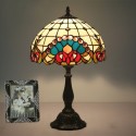 12 Inch European Stained Glass Baroque Style Table Lamp