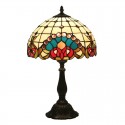 12 Inch European Stained Glass Baroque Style Table Lamp