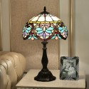 12 Inch Mediterranean Stained Glass Baroque Style Table Lamp