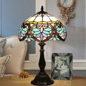 12 Inch Mediterranean Stained Glass Baroque Style Table Lamp