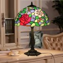 16 Inch Rural Stained Glass Dragonfly Style Table Lamp