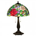 16 Inch Rural Stained Glass Dragonfly Style Table Lamp