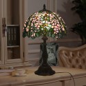 12 Inch European Stained Glass Wisteria Style Table Lamp