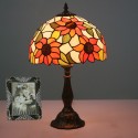 12 Inch Rural Stained Glass Sunflower Style Table Lamp