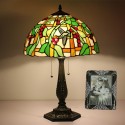 16 Inch European Stained Glass Hummingbird Style Table Lamp