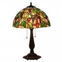 16 Inch European Stained Glass Hummingbird Style Table Lamp