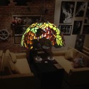 12 Inch European Stained Glass Grape Style Pendant Light