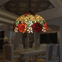 16 Inch European Stained Glass Pendant Light