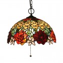 16 Inch European Stained Glass Pendant Light