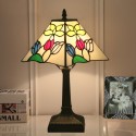 11 Inch American Stained Glass Rose Style Table Lamp