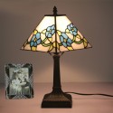 11 Inch American Stained Glass Rose Style Table Lamp