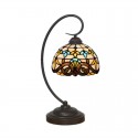 8 Inch European Stained Glass Baroque Style Table Lamp