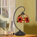 8 Inch European Stained Glass Sunflower Style Table Lamp