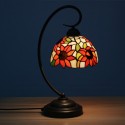 8 Inch European Stained Glass Sunflower Style Table Lamp