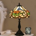 12 Inch European Stained Glass Hummingbird Style Table Lamp