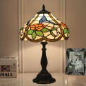 12 Inch European Stained Glass Hummingbird Style Table Lamp