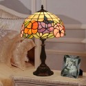 12 Inch European Stained Glass Butterfly Style Table Lamp