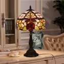 12 Inch European Stained Glass Dragonfly Style Table Lamp