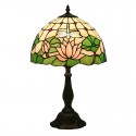 12 Inch European Stained Glass Dragonfly Style Table Lamp