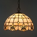 12 Inch European Stained Glass Pendant Light