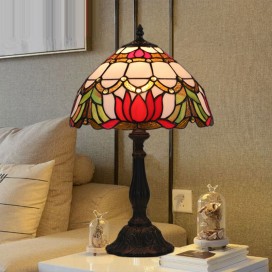 12 Inch European Stained Glass Table Lamp